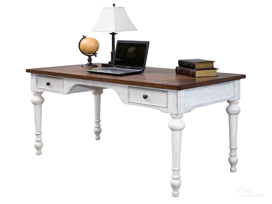 The appearance of Durham Rustic Wood Partners Desk In White designed by Martin Furniture in the country / farmhouse interior design. This white piece of furniture  was selected by 1StopBedrooms from Durham Collection to add a touch of cosiness and style into your home. Sku: IMDU386. Material: Wood. Product Type: Office Desk. Image1