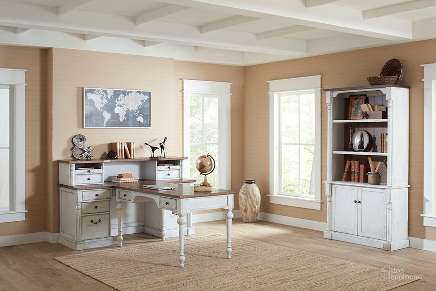 The appearance of Durham Writing Home Office Set In White designed by Martin Furniture in the traditional interior design. This white piece of furniture  was selected by 1StopBedrooms from Durham Collection to add a touch of cosiness and style into your home. Sku: IMDU386;IMDU455. Material: Wood. Product Type: Home Office Set. Image1