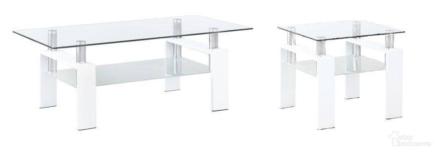 The appearance of Dyer Occasional Table Set In White designed by Coaster in the modern / contemporary interior design. This white piece of furniture  was selected by 1StopBedrooms from Dyer Collection to add a touch of cosiness and style into your home. Sku: 703438B1;703438B2;703437B1;703437B2. Material: Metal. Product Type: Occasional Table Set. Image1