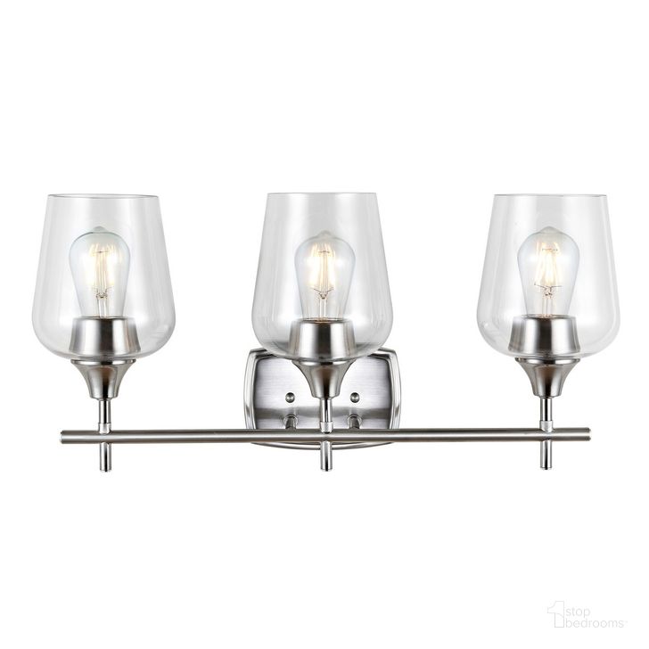 The appearance of Eagan Wall Sconce designed by Safavieh in the modern / contemporary interior design. This nickel piece of furniture  was selected by 1StopBedrooms from Safavieh SCN Collection to add a touch of cosiness and style into your home. Sku: SCN4057A. Product Type: Wall Sconce. Image1