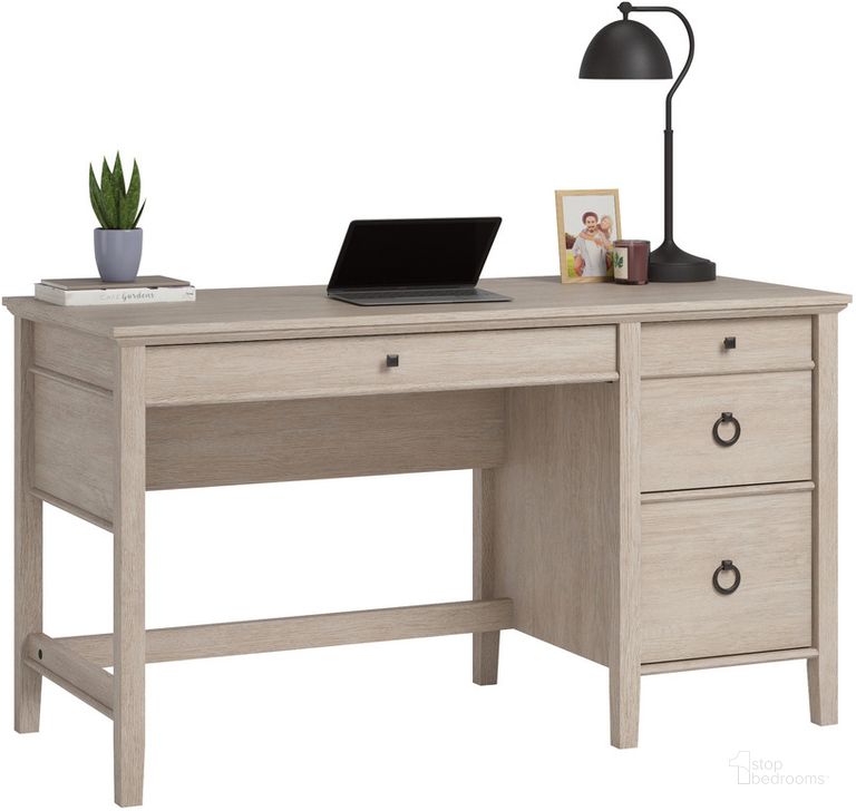 The appearance of East Adara Desk In Cascade Oak designed by Sauder in the traditional interior design. This cascade oak piece of furniture  was selected by 1StopBedrooms from East Adara Collection to add a touch of cosiness and style into your home. Sku: 430302. Product Type: Desk. Material: Engineered Wood. Image1