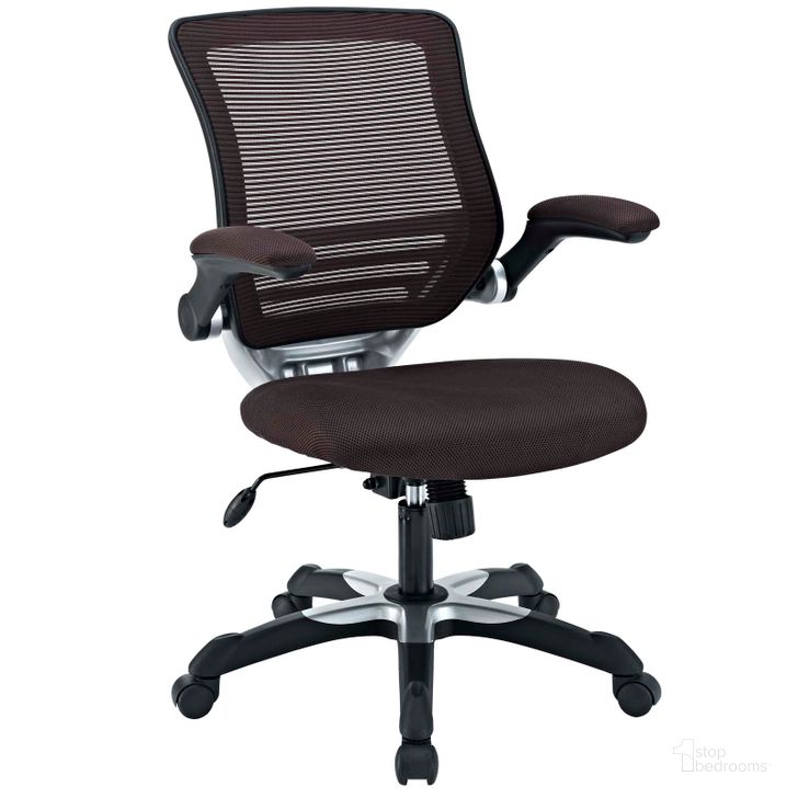 The appearance of Edge Brown Mesh Office Chair designed by Modway in the modern / contemporary interior design. This brown piece of furniture  was selected by 1StopBedrooms from Edge Collection to add a touch of cosiness and style into your home. Sku: EEI-594-BRN. Product Type: Office Chair. Material: Iron. Image1
