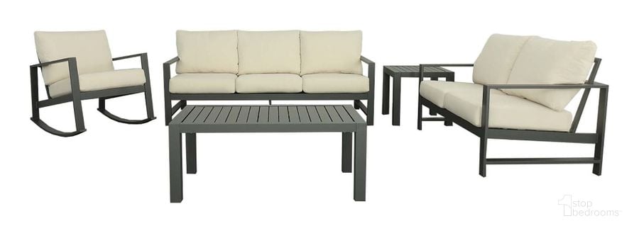 The appearance of Edgewater Charcoal And Oyster Outdoor Occasional Table Set designed by Progressive Furniture in the transitional interior design. This gray piece of furniture  was selected by 1StopBedrooms from Edgewater Collection to add a touch of cosiness and style into your home. Sku: I732-CT;I732-ET. Material: Aluminum. Product Type: Occasional Table Set. Image1
