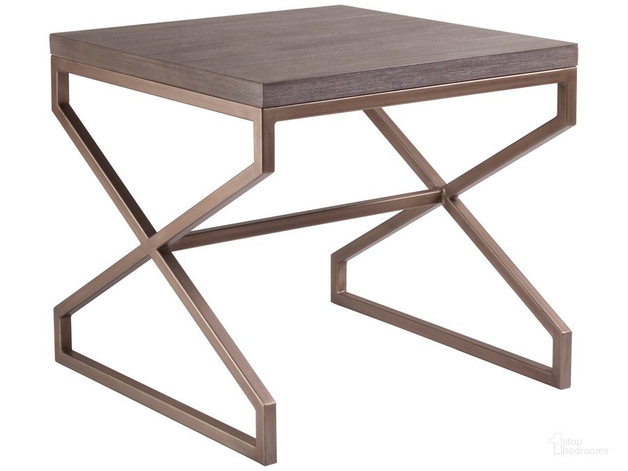 The appearance of Edict Grigio Square End Table designed by Artistica Home in the industrial interior design. This brown piece of furniture  was selected by 1StopBedrooms from Edict Collection to add a touch of cosiness and style into your home. Sku: 01-2088-957-41. Product Type: End Table.