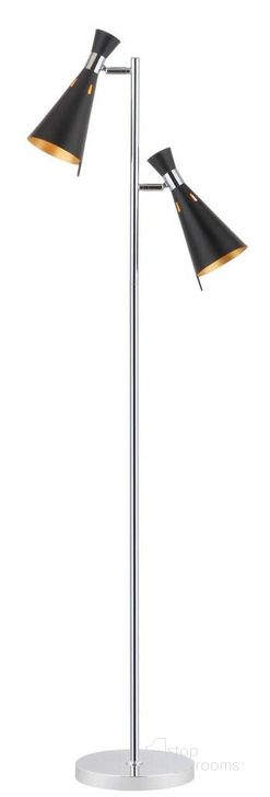 The appearance of Efisio Chrome Floor Lamp designed by Safavieh in the modern / contemporary interior design. This chrome piece of furniture  was selected by 1StopBedrooms from Safavieh FLL Collection to add a touch of cosiness and style into your home. Sku: FLL4004A. Product Type: Floor Lamp. Material: Chrome. Image1