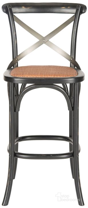 The appearance of Eleanor Hickory and Medium Brown X-Back Bar Stool designed by Safavieh in the traditional interior design. This black piece of furniture  was selected by 1StopBedrooms from Eleanor Collection to add a touch of cosiness and style into your home. Sku: AMH9503B. Product Type: Barstool. Material: Stainless Steel. Image1