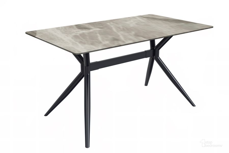 The appearance of Elega 55 Inch Dining Table In Deep Grey designed by LeisureMod in the modern / contemporary interior design. This deep grey piece of furniture  was selected by 1StopBedrooms from Elega Collection to add a touch of cosiness and style into your home. Sku: ETBL-55DGR-S. Table Base Style: Legs. Product Type: Dining Table. Table Top Shape: Rectangular. Material: Stainless Steel. Size: 55". Image1
