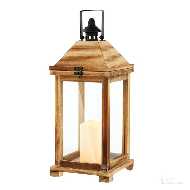 The appearance of Elida Outdoor Lantern PLT4081A designed by Safavieh in the modern / contemporary interior design. This brown piece of furniture  was selected by 1StopBedrooms from Elida Collection to add a touch of cosiness and style into your home. Sku: PLT4081A. Material: Wood. Product Type: Outdoor Lighting. Image1