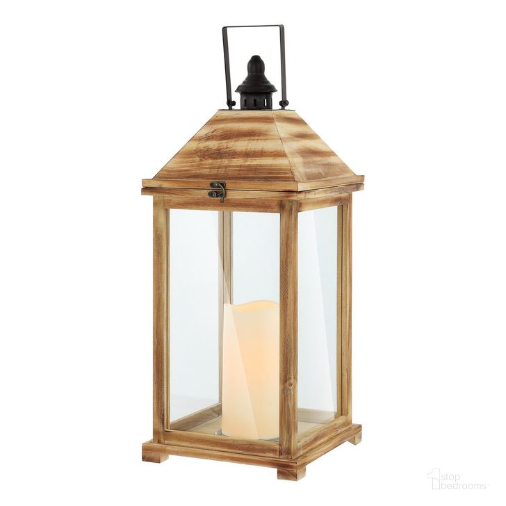The appearance of Elida Outdoor Lantern PLT4082A designed by Safavieh in the modern / contemporary interior design. This brown piece of furniture  was selected by 1StopBedrooms from Elida Collection to add a touch of cosiness and style into your home. Sku: PLT4082A. Material: Wood. Product Type: Outdoor Lighting. Image1