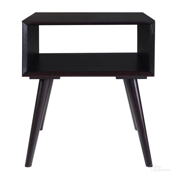 The appearance of Elin End Table In Black designed by Steve Silver in the modern / contemporary interior design. This black piece of furniture  was selected by 1StopBedrooms from Elin Collection to add a touch of cosiness and style into your home. Sku: ELN100EB. Product Type: End Table. Material: Solid Pine. Image1