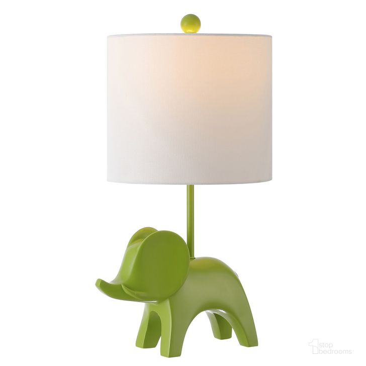 The appearance of Ellie Elephant Lamp in Green designed by Safavieh in the modern / contemporary interior design. This green piece of furniture  was selected by 1StopBedrooms from Ellie Collection to add a touch of cosiness and style into your home. Sku: KID4248E. Material: Ceramic. Product Type: Table Lamp. Image1
