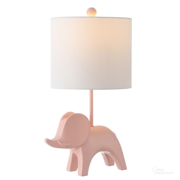 The appearance of Ellie Elephant Lamp in Pink designed by Safavieh in the modern / contemporary interior design. This pink piece of furniture  was selected by 1StopBedrooms from Ellie Collection to add a touch of cosiness and style into your home. Sku: KID4248B. Material: Ceramic. Product Type: Table Lamp. Image1