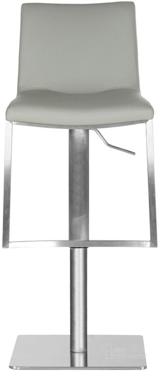 The appearance of Ember Grey Swivel Bar Stool designed by Safavieh in the modern / contemporary interior design. This grey piece of furniture  was selected by 1StopBedrooms from Ember Collection to add a touch of cosiness and style into your home. Sku: FOX3009D. Product Type: Barstool. Material: Stainless Steel. Image1