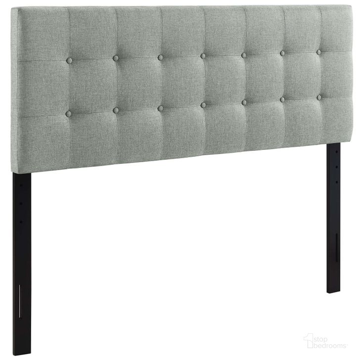 The appearance of Emily Gray Full Upholstered Fabric Headboard designed by Modway in the modern / contemporary interior design. This gray piece of furniture  was selected by 1StopBedrooms from Emily Collection to add a touch of cosiness and style into your home. Sku: MOD-5172-GRY. Product Type: Headboard. Bed Size: Full. Material: MDF. Image1