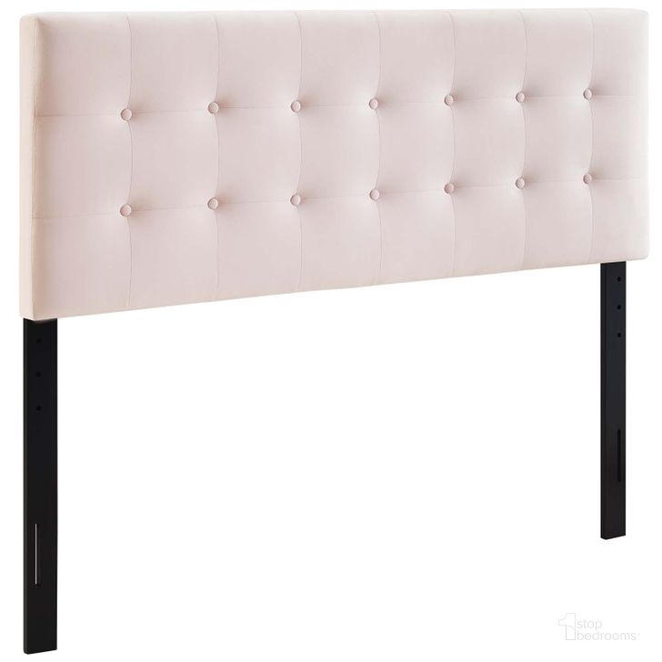 The appearance of Emily Pink Full Biscuit Tufted Performance Velvet Headboard MOD-6115-PNK designed by Modway in the modern / contemporary interior design. This pink piece of furniture  was selected by 1StopBedrooms from Emily Collection to add a touch of cosiness and style into your home. Sku: MOD-6115-PNK. Product Type: Headboard. Bed Size: Full. Material: MDF. Image1