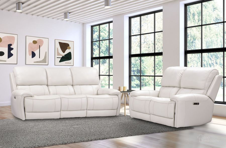 The appearance of Empire Verona Ivory Power Reclining Living Room Set designed by Parker House in the traditional interior design. This white piece of furniture  was selected by 1StopBedrooms from Empire Collection to add a touch of cosiness and style into your home. Sku: MEMP#832PH-VIV;MEMP#822PH-VIV. Material: Leather. Product Type: Living Room Set. Image1