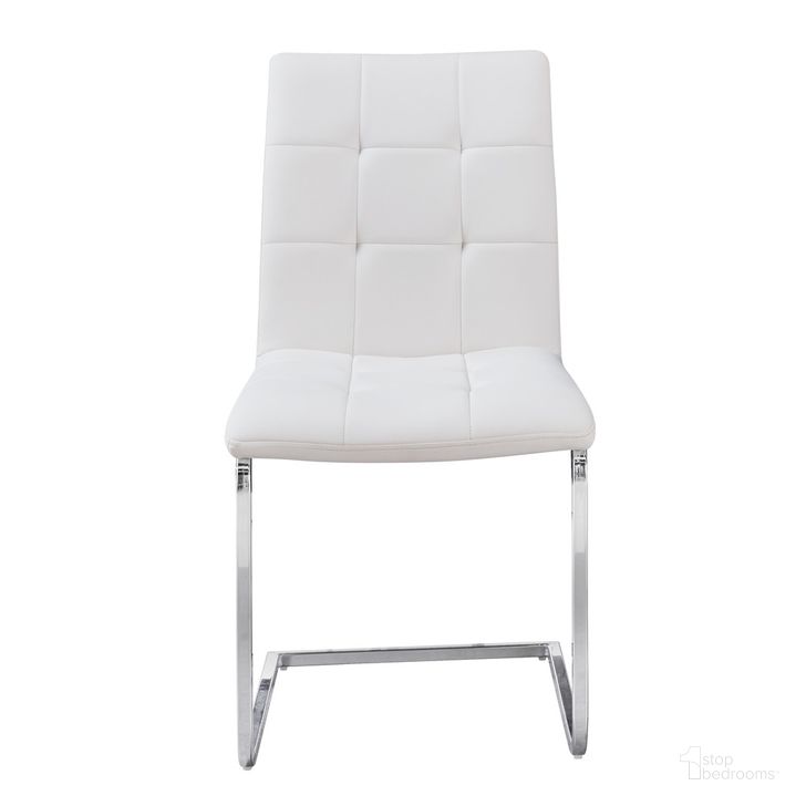 The appearance of Escondido White Side Chair Set of 2 designed by Steve Silver in the modern / contemporary interior design. This white piece of furniture  was selected by 1StopBedrooms from Escondido Collection to add a touch of cosiness and style into your home. Sku: ED480SW. Product Type: Side Chair. Material: Foam. Image1