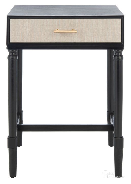 The appearance of Estella 1 Drawer Accent Table in Black designed by Safavieh in the traditional interior design. This black piece of furniture  was selected by 1StopBedrooms from Estella Collection to add a touch of cosiness and style into your home. Sku: ACC5722B. Material: Wood. Product Type: Accent Table. Image1