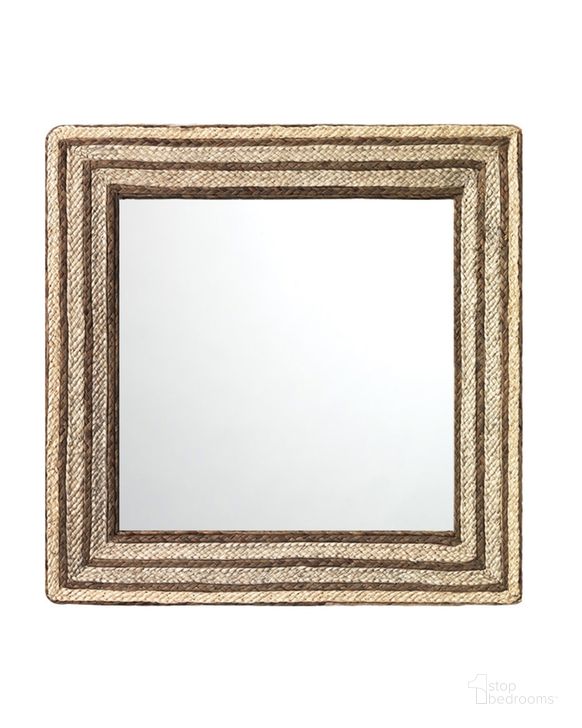 The appearance of Evergreen Square Mirror in Natural Braided Seagrass designed by Jamie Young Company in the coastal interior design. This natural piece of furniture  was selected by 1StopBedrooms from Evergreen Collection to add a touch of cosiness and style into your home. Sku: 6EVER-SQSG. Material: Glass. Product Type: Accent Mirror. Image1