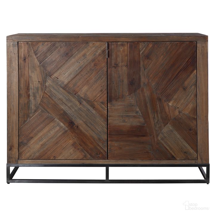 The appearance of Evros Reclaimed Wood 2 Door Cabinet In Iron designed by Uttermost in the modern / contemporary interior design. This iron piece of furniture  was selected by 1StopBedrooms from Evros Collection to add a touch of cosiness and style into your home. Sku: 24932. Product Type: Accent Cabinet. Material: Plywood. Image1