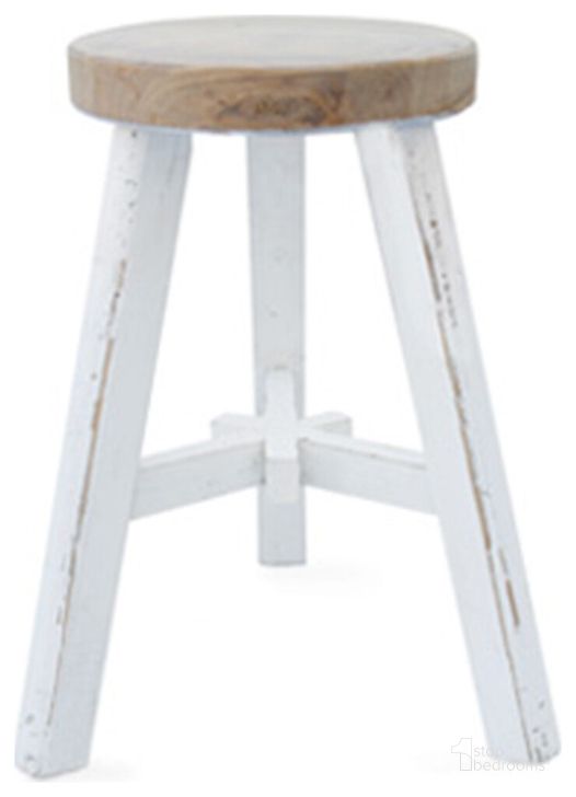 The appearance of Farmhouse Stool In White designed by Primitive Collections in the country / farmhouse interior design. This white piece of furniture  was selected by 1StopBedrooms from  to add a touch of cosiness and style into your home. Sku: PCUB022WH10. Material: Wood. Product Type: Stool.
