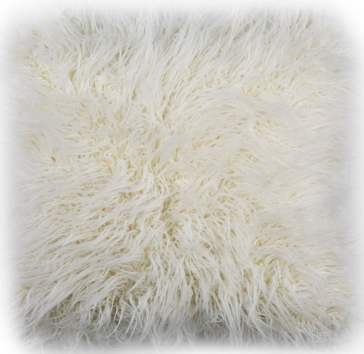 The appearance of Faux Flokati Pillow PLS733A-2020 designed by Safavieh in the modern / contemporary interior design. This ivory piece of furniture  was selected by 1StopBedrooms from Faux Collection to add a touch of cosiness and style into your home. Sku: PLS733A-2020. Product Type: Pillows and Throw. Material: Acrylic. Image1