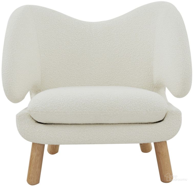 The appearance of Felicia Contemporary Chair In Ivory And Natural designed by Safavieh Couture in the modern / contemporary interior design. This ivory and natural piece of furniture  was selected by 1StopBedrooms from Felicia Collection to add a touch of cosiness and style into your home. Sku: SFV4799C. Material: Wood. Product Type: Accent Chair. Image1