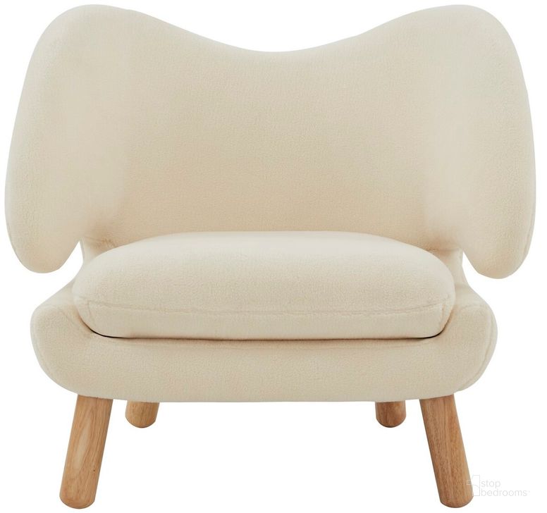 The appearance of Felicia Contemporary Chair In Ivory designed by Safavieh Couture in the modern / contemporary interior design. This ivory piece of furniture  was selected by 1StopBedrooms from Felicia Collection to add a touch of cosiness and style into your home. Sku: SFV4799A. Material: Wood. Product Type: Accent Chair. Image1