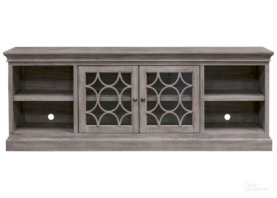 The appearance of Felicity Rustic 80 Inch Two Door TV Console In Gray designed by Martin Furniture in the country / farmhouse interior design. This gray piece of furniture  was selected by 1StopBedrooms from Felicity Collection to add a touch of cosiness and style into your home. Sku: IMFE380G. Material: Wood. Product Type: TV Console. Image1