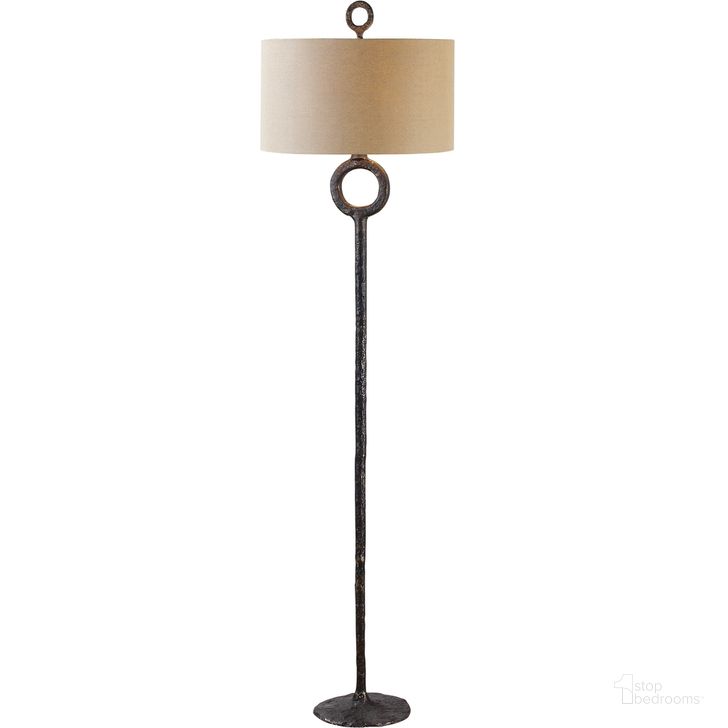 The appearance of Ferro Floor Lamp In Cast Iron designed by Uttermost in the modern / contemporary interior design. This iron piece of furniture  was selected by 1StopBedrooms from Ferro Collection to add a touch of cosiness and style into your home. Sku: 28633. Product Type: Floor Lamp. Material: Iron. Image1