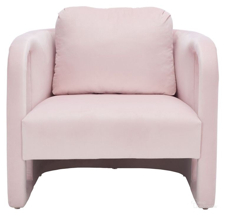 The appearance of Fifer Accent Chair in Light Pink designed by Safavieh in the modern / contemporary interior design. This light pink piece of furniture  was selected by 1StopBedrooms from Fifer Collection to add a touch of cosiness and style into your home. Sku: ACH1304B. Material: Wood. Product Type: Accent Chair. Image1