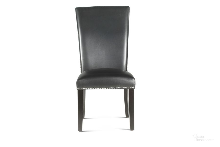 The appearance of Finley Side Chair designed by Steve Silver in the modern / contemporary interior design. This black piece of furniture  was selected by 1StopBedrooms from Finley Collection to add a touch of cosiness and style into your home. Sku: FL500SKN. Material: Wood. Product Type: Side Chair. Image1