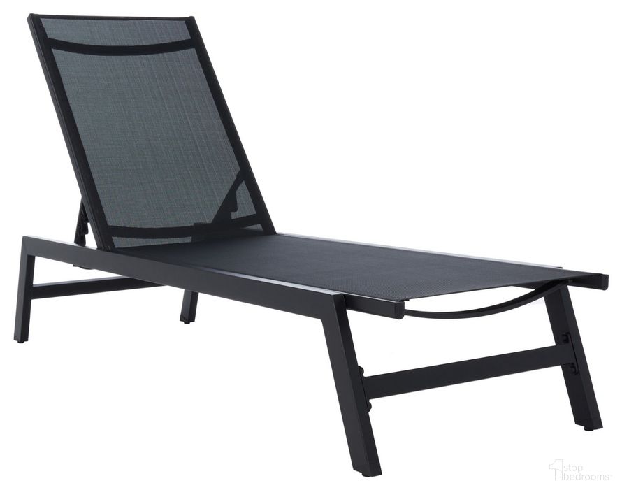 The appearance of Fionne Sunlounger in Black designed by Safavieh in the modern / contemporary interior design. This black piece of furniture  was selected by 1StopBedrooms from Fionne Collection to add a touch of cosiness and style into your home. Sku: PAT9038C. Material: Aluminum. Product Type: Outdoor Set. Image1