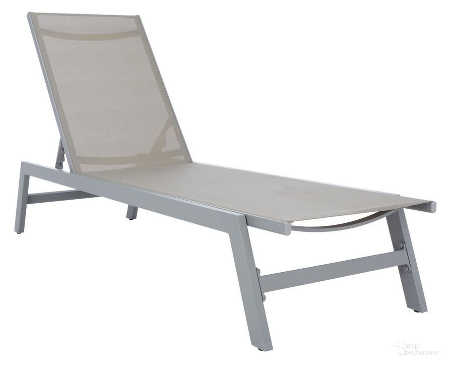 The appearance of Fionne Sunlounger in Silver and Grey designed by Safavieh in the modern / contemporary interior design. This silver and grey piece of furniture  was selected by 1StopBedrooms from Fionne Collection to add a touch of cosiness and style into your home. Sku: PAT9038B. Material: Aluminum. Product Type: Outdoor Set. Image1