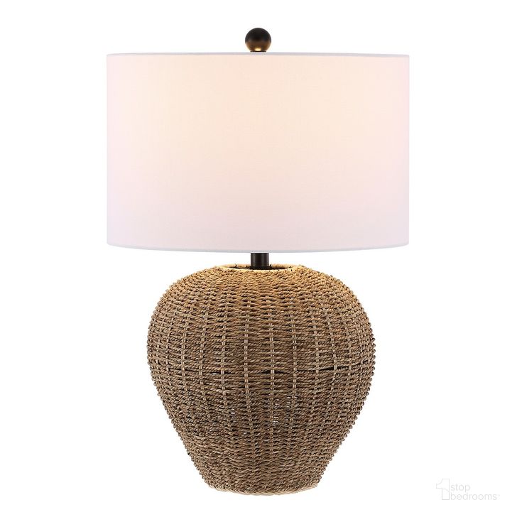 The appearance of Firth Table Lamp in Rattan designed by Safavieh in the coastal interior design. This rattan piece of furniture  was selected by 1StopBedrooms from Firth Collection to add a touch of cosiness and style into your home. Sku: TBL4444A. Material: Rattan. Product Type: Table Lamp. Image1