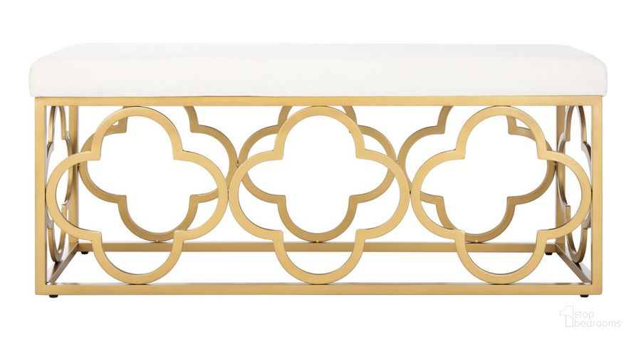 The appearance of Fleur Rectangle Bench BCH6205A designed by Safavieh in the modern / contemporary interior design. This cream piece of furniture  was selected by 1StopBedrooms from Fleur Collection to add a touch of cosiness and style into your home. Sku: BCH6205A. Material: Metal. Product Type: Bench. Image1