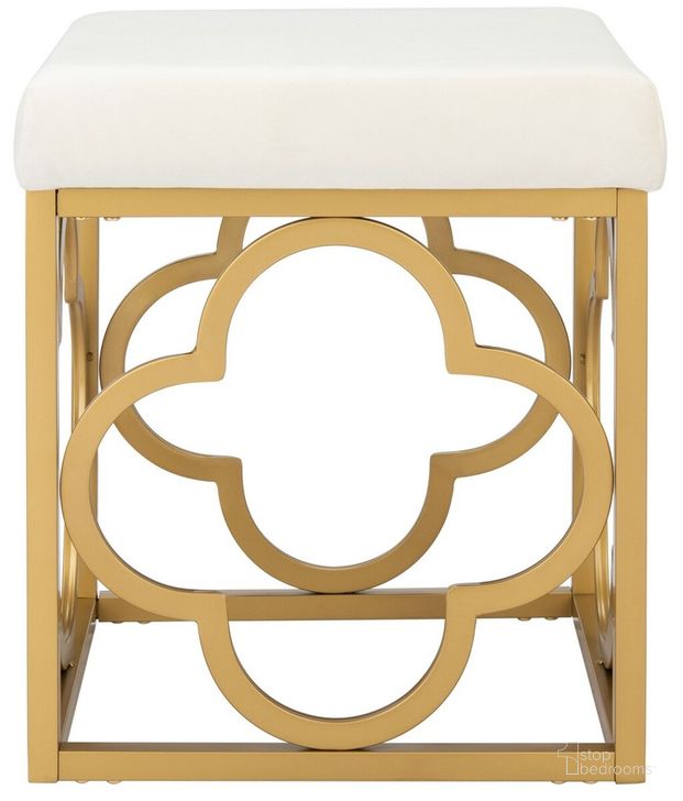 The appearance of Fleur Square Ottoman OTT6205A designed by Safavieh in the modern / contemporary interior design. This cream piece of furniture  was selected by 1StopBedrooms from Fleur Collection to add a touch of cosiness and style into your home. Sku: OTT6205A. Material: Metal. Product Type: Ottoman. Image1