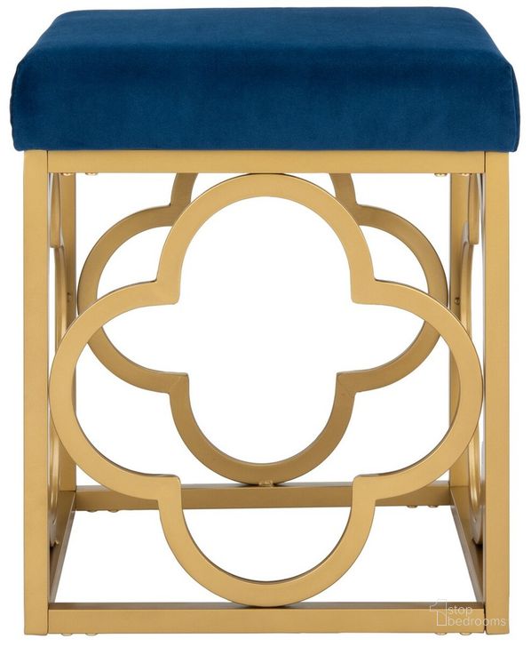 The appearance of Fleur Square Ottoman OTT6205C designed by Safavieh in the modern / contemporary interior design. This gold navy piece of furniture  was selected by 1StopBedrooms from Fleur Collection to add a touch of cosiness and style into your home. Sku: OTT6205C. Material: Metal. Product Type: Ottoman. Image1