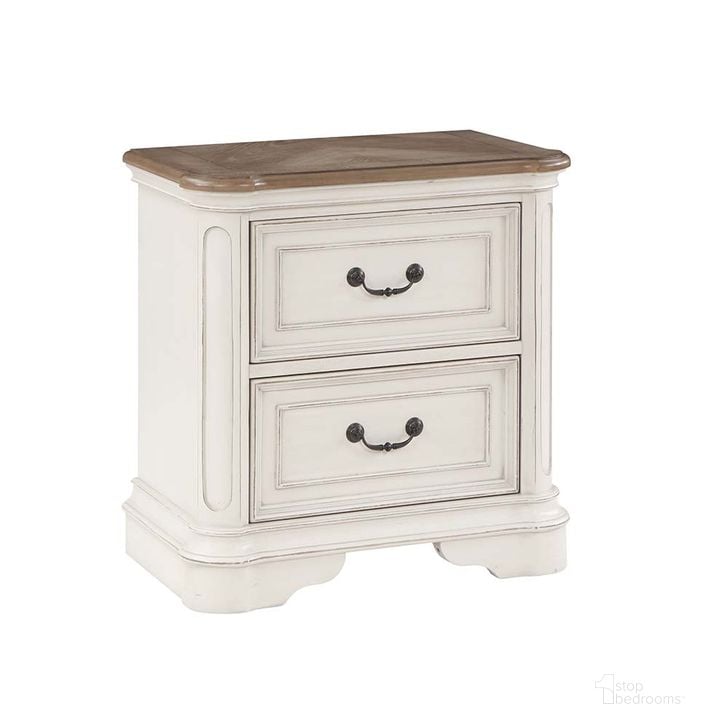The appearance of Florian Nightstand In Antique White designed by ACME in the transitional interior design. This antique white piece of furniture  was selected by 1StopBedrooms from Florian Collection to add a touch of cosiness and style into your home. Sku: BD01649. Material: Wood. Product Type: Nightstand. Image1