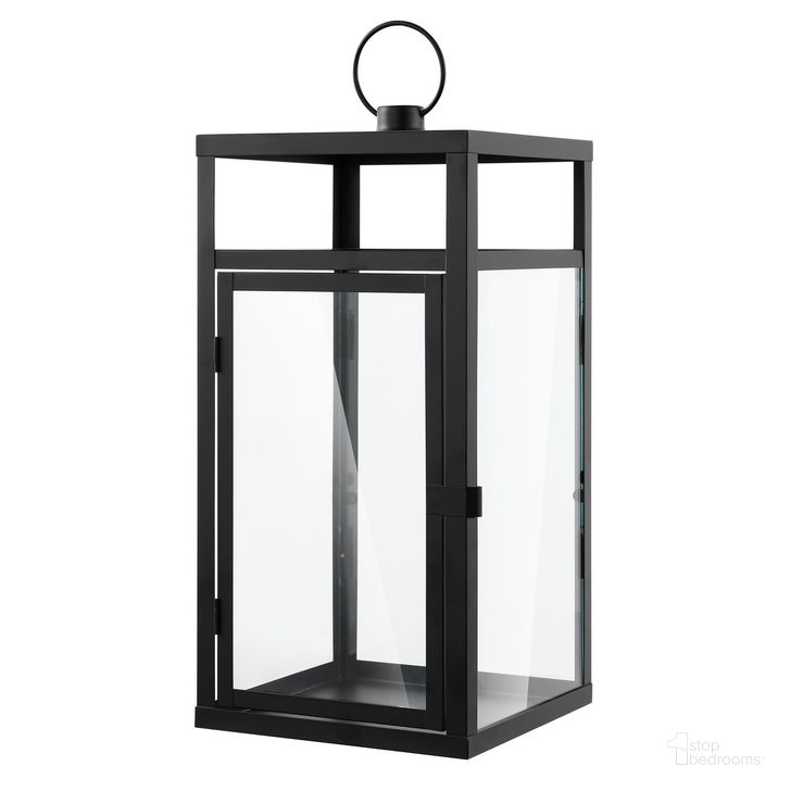 The appearance of Fraleigh Outdoor Lantern designed by Safavieh in the modern / contemporary interior design. This black piece of furniture  was selected by 1StopBedrooms from Fraleigh Collection to add a touch of cosiness and style into your home. Sku: PLT4074A. Material: Metal. Product Type: Outdoor Lighting. Image1