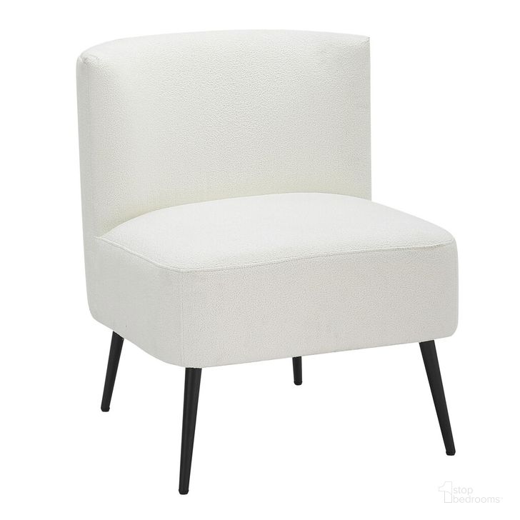The appearance of Fran Slipper Chair In White and Black designed by Lumisource in the modern / contemporary interior design. This white and black piece of furniture  was selected by 1StopBedrooms from Luna Collection to add a touch of cosiness and style into your home. Sku: CHR-FRANSLP BKW. Material: Wood. Product Type: Chair. Image1