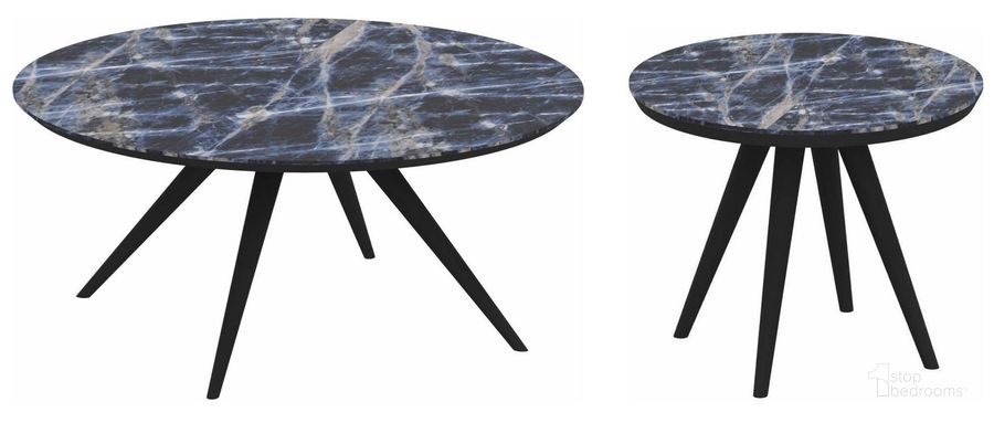 The appearance of Francesca Sodalite Blue And Solid Beech Occasional Table Set designed by Bellini Modern Living in the modern / contemporary interior design. This black and blue piece of furniture  was selected by 1StopBedrooms from Francesca Collection to add a touch of cosiness and style into your home. Sku: Francesca CT;Francesca ET S. Material: Ceramic. Product Type: Occasional Table Set. Image1