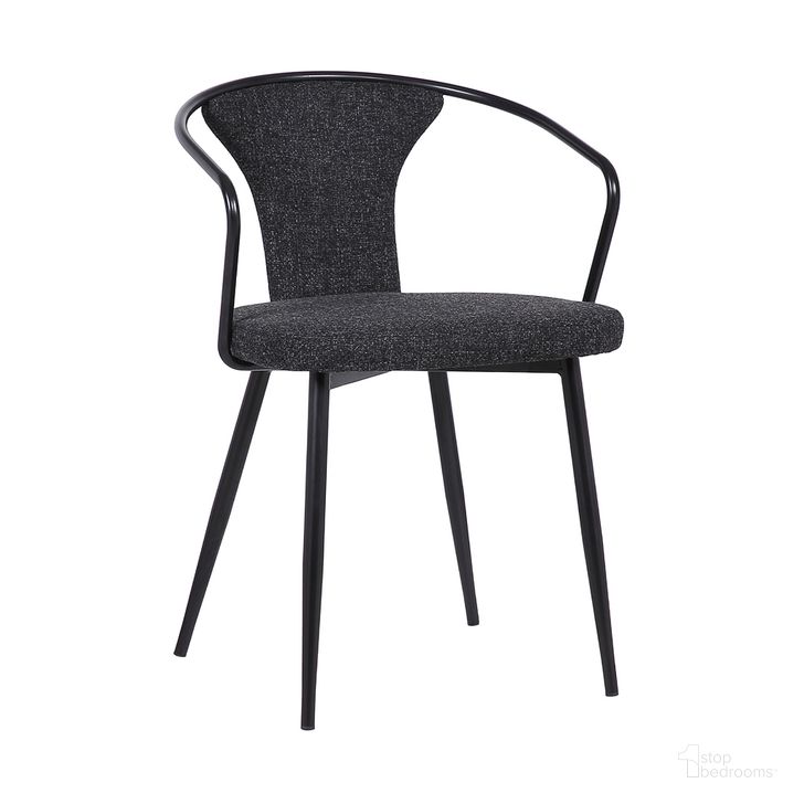 The appearance of Francis Contemporary Dining Chair In Black Powder Coated Finish and Black Fabric designed by Armen Living in the modern / contemporary interior design. This black piece of furniture  was selected by 1StopBedrooms from Francis Collection to add a touch of cosiness and style into your home. Sku: LCFCSIBLBL. Material: Steel. Product Type: Dining Chair. Image1