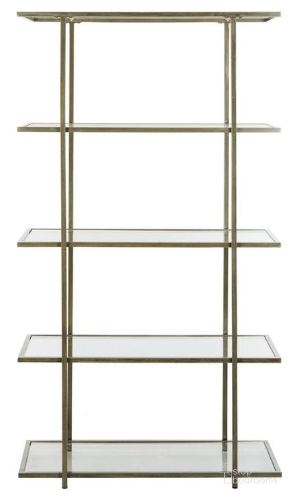 The appearance of Francis French Silver/Clear 5 Tier Etagere designed by Safavieh in the modern / contemporary interior design. This silver piece of furniture  was selected by 1StopBedrooms from Francis Collection to add a touch of cosiness and style into your home. Sku: ETG6202B. Material: Metal. Product Type: Etagere. Image1