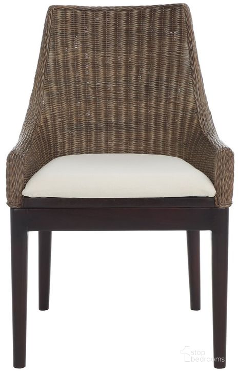 The appearance of Franco Brown Rattan Sloping Chair designed by Safavieh in the transitional interior design. This brown piece of furniture  was selected by 1StopBedrooms from Safavieh SEA Collection to add a touch of cosiness and style into your home. Sku: SEA4000A. Product Type: Accent Chair. Image1