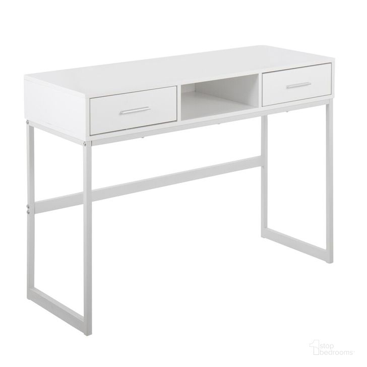 The appearance of Franklin Console Table In White designed by Lumisource in the modern / contemporary interior design. This white piece of furniture  was selected by 1StopBedrooms from Franklin Collection to add a touch of cosiness and style into your home. Sku: TBC-FRANKLIN WW. Product Type: Console Table. Material: MDF. Image1