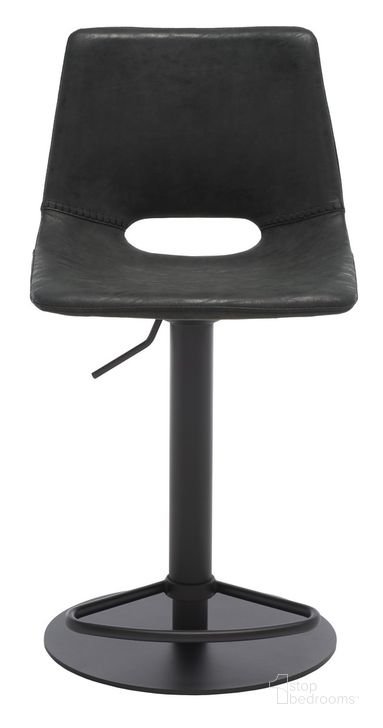 The appearance of Freya Gas Lift Bar Stool in Black designed by Safavieh in the modern / contemporary interior design. This black piece of furniture  was selected by 1StopBedrooms from Freya Collection to add a touch of cosiness and style into your home. Sku: BST3014A. Product Type: Barstool. Image1