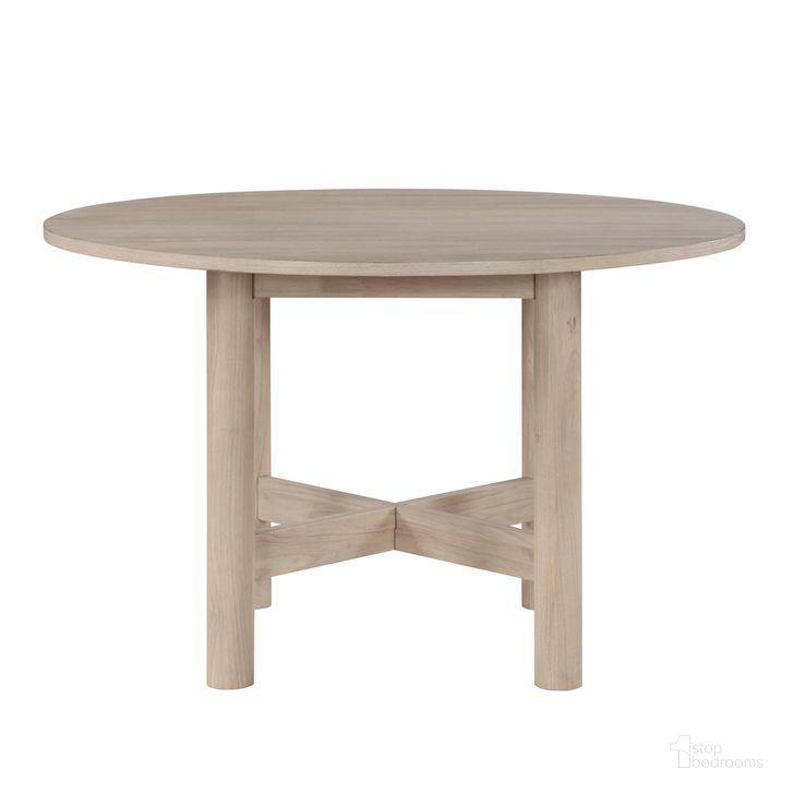 The appearance of Gabby 48 Inch Round Dining Table In Light Brown designed by Steve Silver in the modern / contemporary interior design. This light brown piece of furniture  was selected by 1StopBedrooms from Gabby Collection to add a touch of cosiness and style into your home. Sku: GAB4848T. Table Base Style: Trestle. Table Top Shape: Round. Product Type: Dining Table. Material: MDF. Size: 48". Image1
