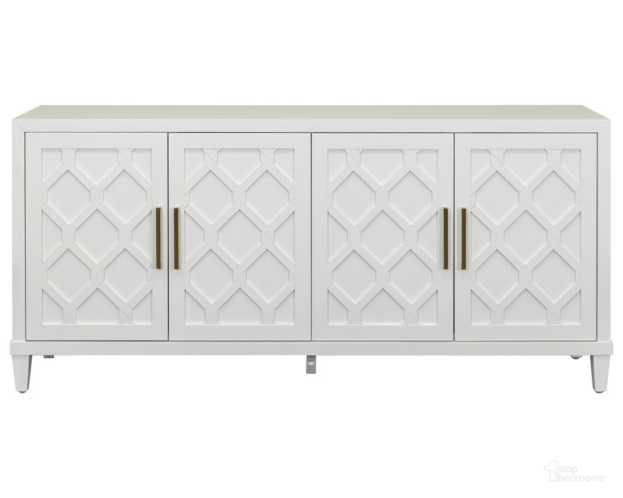 The appearance of Gable Modern Wood 70 Inch Console with Doors In White designed by Martin Furniture in the modern / contemporary interior design. This white piece of furniture  was selected by 1StopBedrooms from Gable Collection to add a touch of cosiness and style into your home. Sku: IMGA370. Material: Wood. Product Type: Console. Image1