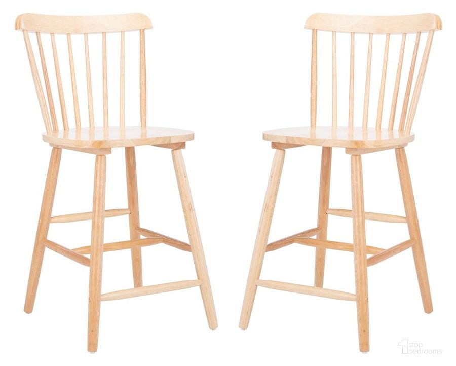 The appearance of Galena Counter Stool BST8503C Set of 2 designed by Safavieh in the modern / contemporary interior design. This natural piece of furniture  was selected by 1StopBedrooms from Galena Collection to add a touch of cosiness and style into your home. Sku: BST8503C-SET2. Product Type: Barstool. Material: Rubberwood. Image1